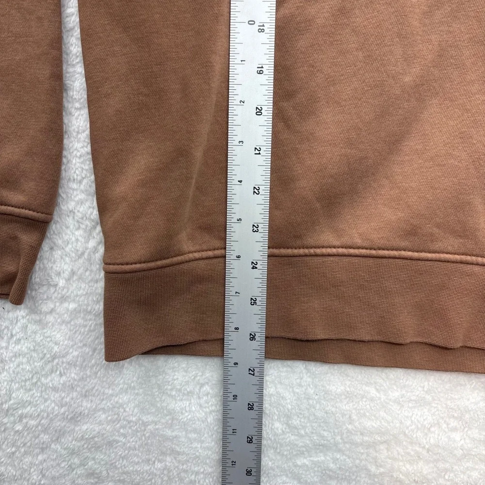 Jordan Mens Tan Brown Plaid Graphic Fleece Crewneck Sweatshirt Medium C334